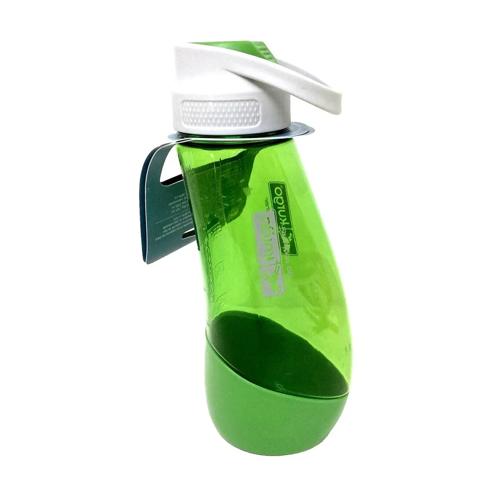 Kurgo Gourd H2O Travel Water Bottle & Bowl Grass Green K01688 PBA Free Pet Dog